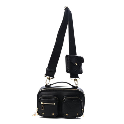 Louis Vuitton Calfskin Monogram Embossed Utility Crossbody Black 1 of 4