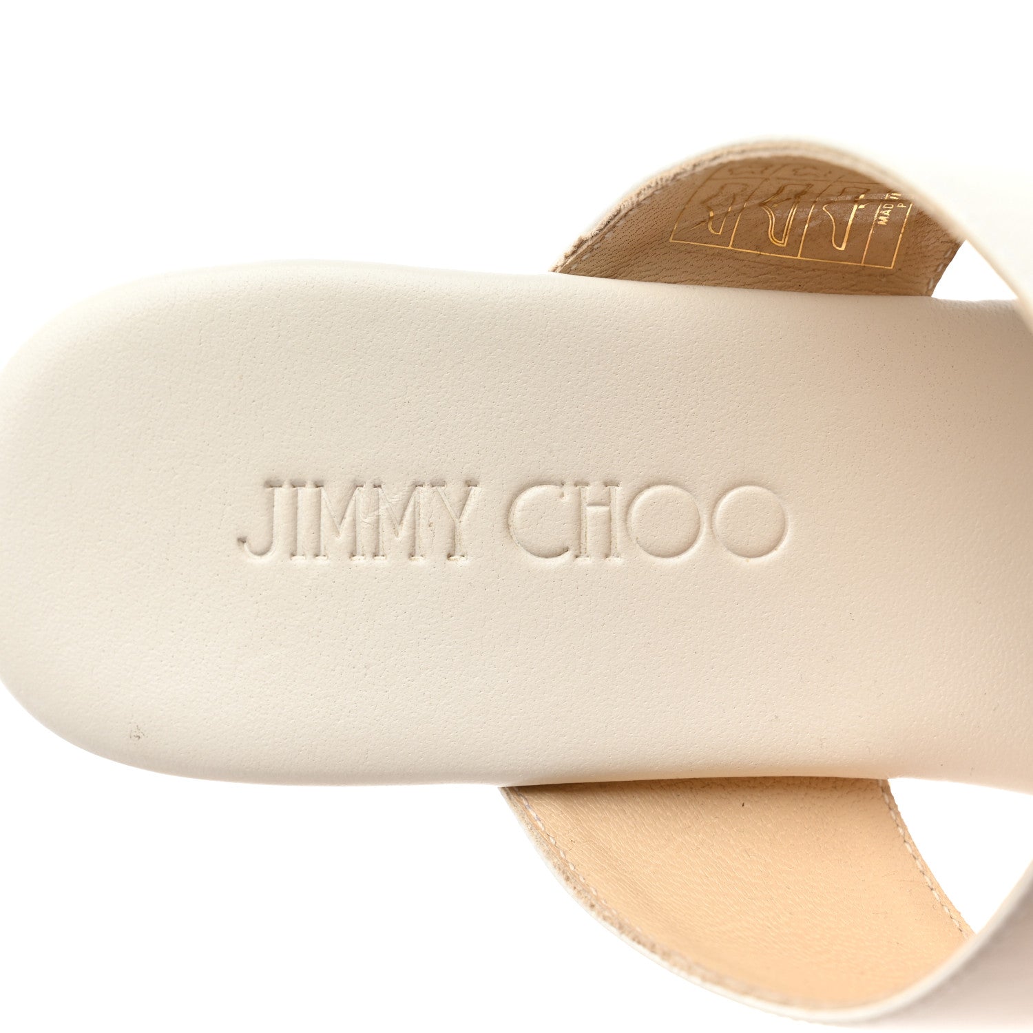Jimmy Choo Suede Parker Wedge Sandals 38 White 6 of 8