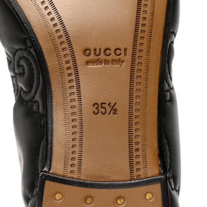 Gucci Nappa Charlotte GG Matelasse Womens Jordaan Loafers 35.5 Black 8 of 8