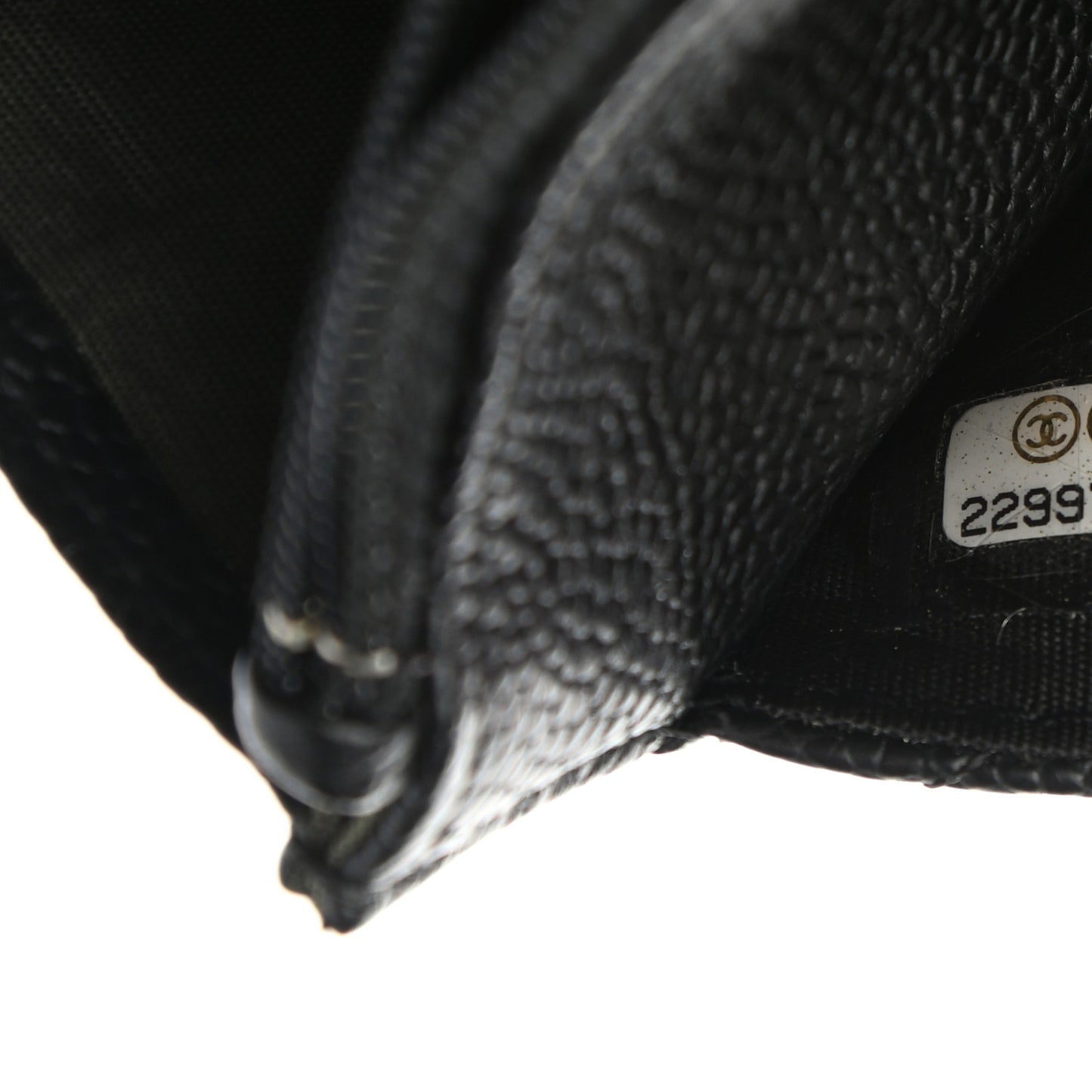 Caviar Quilted Boy Wallet On Chain WOC Black