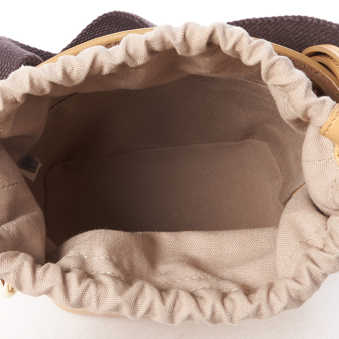 Smooth Calfskin Mini Roy Bucket Bag Bleached Brown