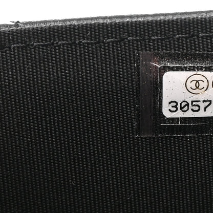 Chanel Shiny Lambskin Flap Clutch With Chain Black 4 of 11