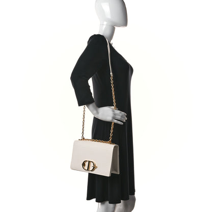 Christian Dior Patent Micro-Cannage 30 Montaigne Chain Flap Bag White 2 of 10