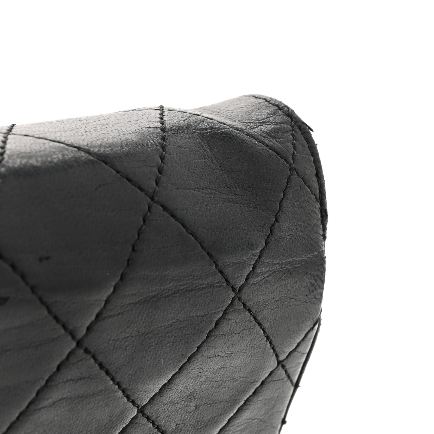 Lambskin Quilted Flap Bag Black