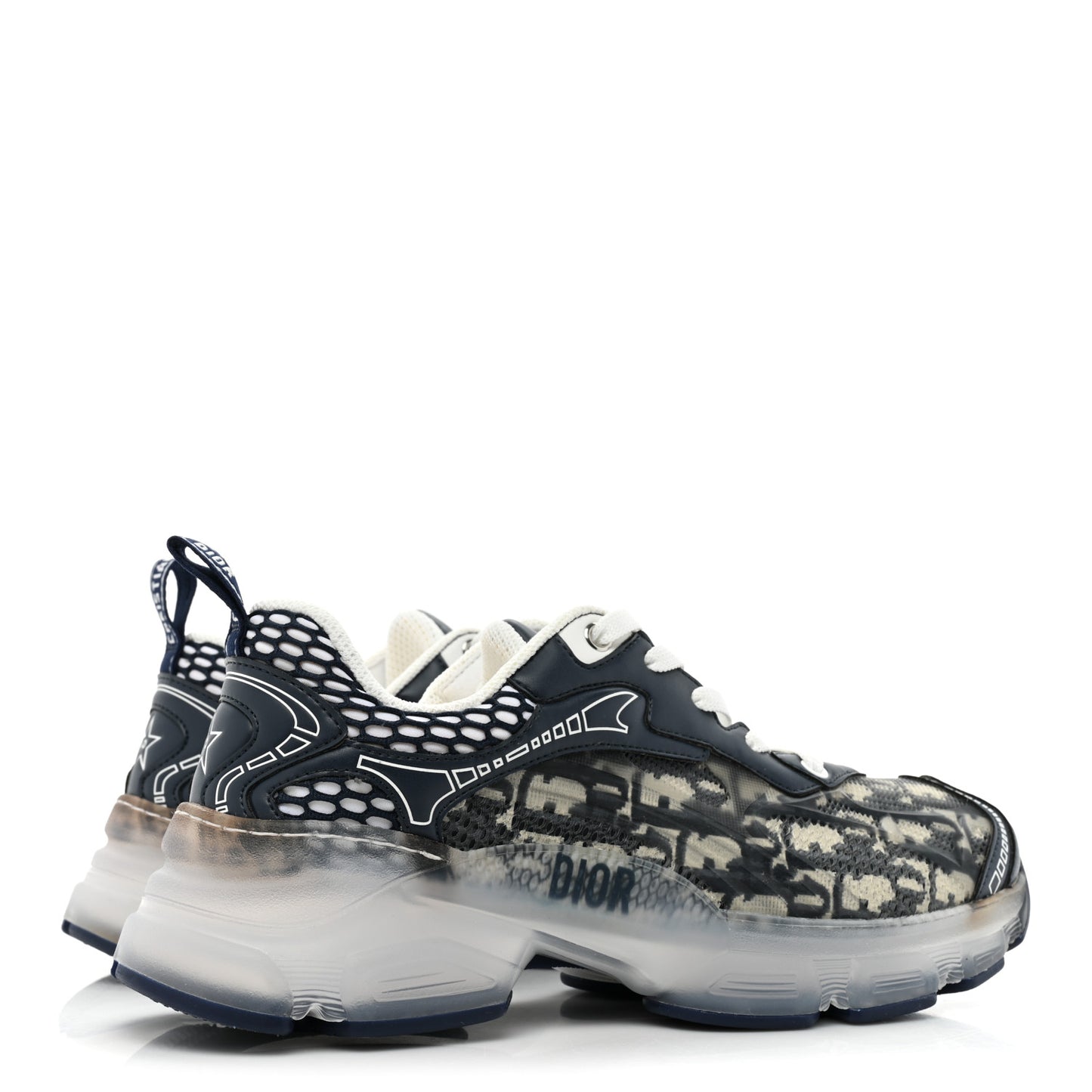 Technical Fabric Mesh Oblique Dior Vibe Sneakers 37 Deep Blue
