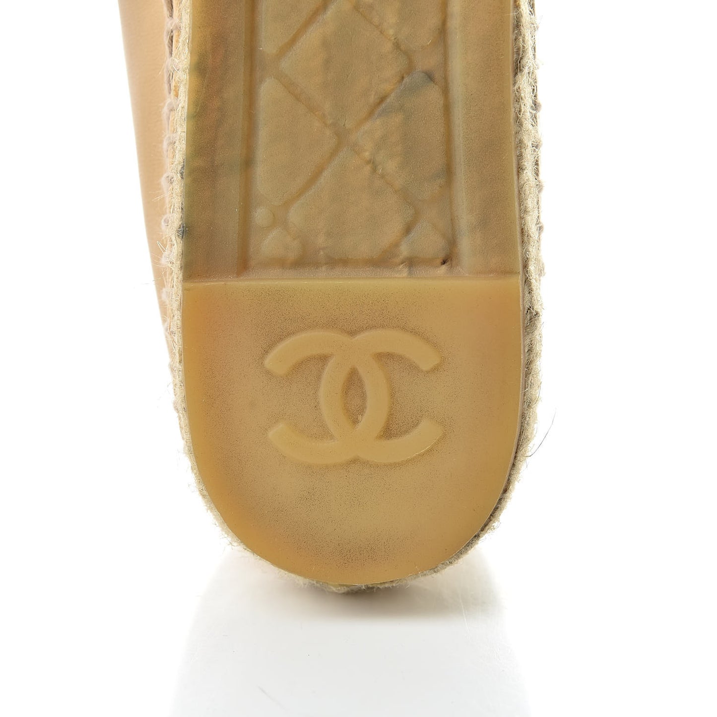 Lambskin CC Espadrilles 38 Beige Black