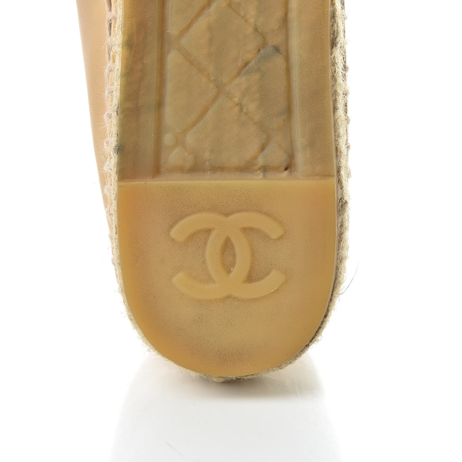 Chanel Lambskin CC Espadrilles 38 Beige Black 7 of 15