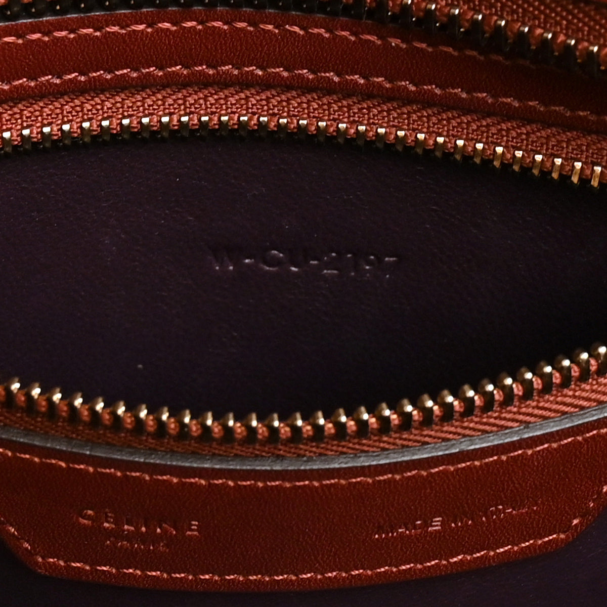 Smooth Calfskin Micro Luggage Burgundy