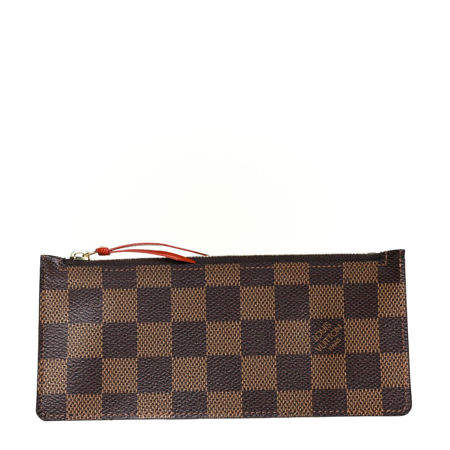 Louis Vuitton Damier Ebene Josephine Wallet Zippered Insert Red 1 of 5