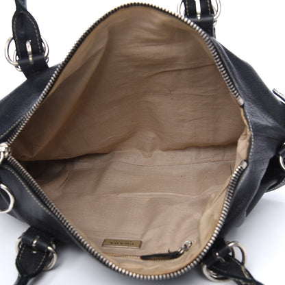 Prada Calfskin Wrapping Satchel Bag Black 4 of 16