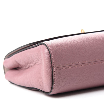 Mulberry Calfskin Goat Medium Lily Flap Dark Blush 6 of 14
