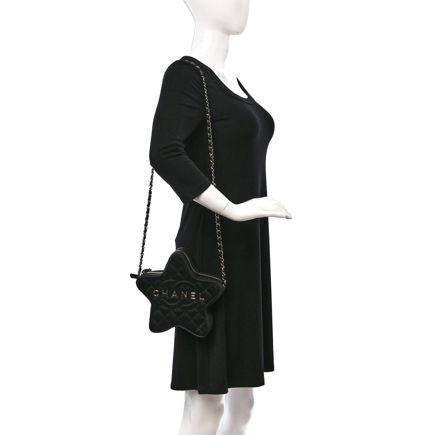 Chanel Satin Walk Of Fame Bag Black 2 of 9