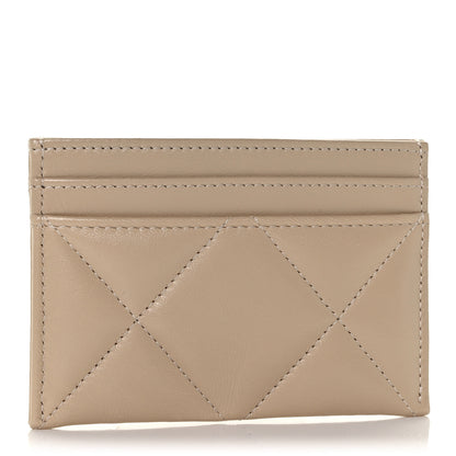 Chanel Goatskin Quilted 19 Card Holder Beige 3 of 8