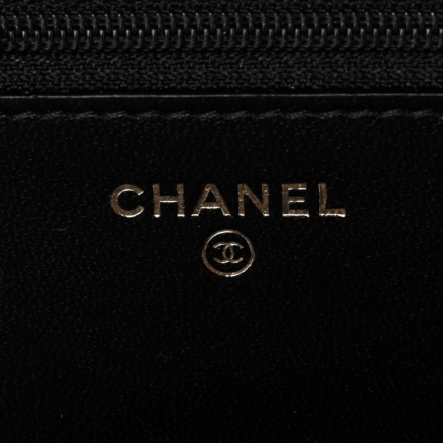 Lambskin Quilted Trendy CC Wallet On Chain WOC Black