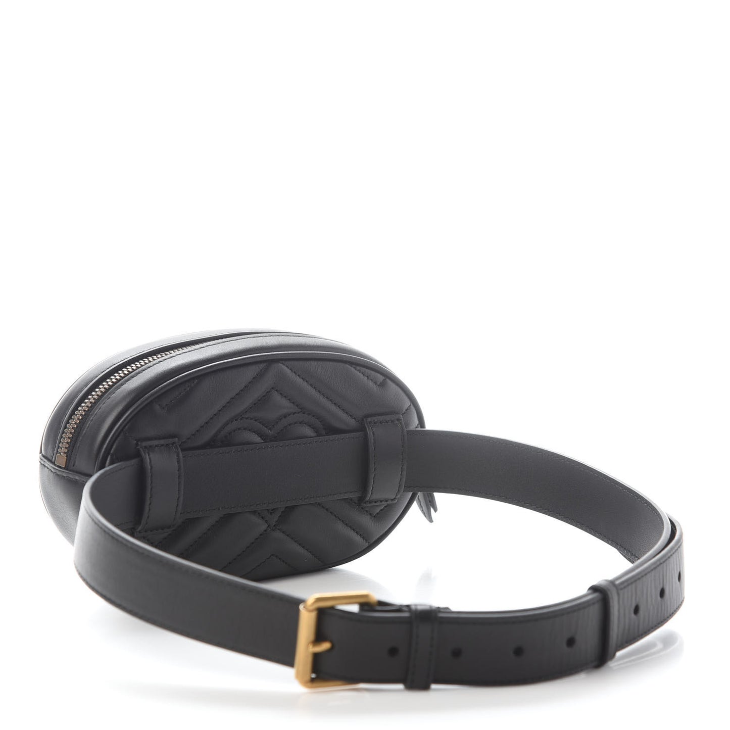 Calfskin Matelasse GG Marmont Belt Bag 85 34 Black