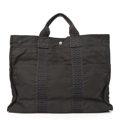 Hermes Canvas Herline Tote GM Grey 1 of 7