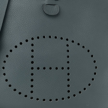 Hermes Taurillon Clemence Evelyne III GM Bleu Orage 7 of 10