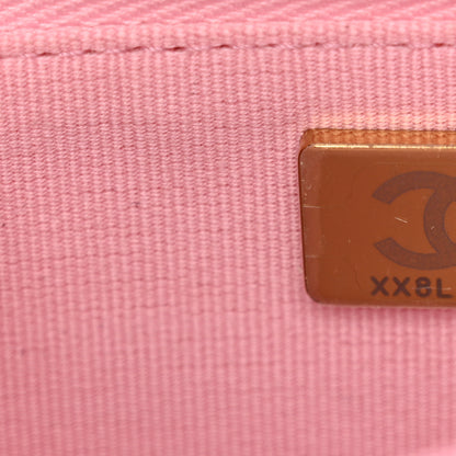 Chanel Iridescent Calfskin Quilted Wallet On Chain WOC Rose Pink 8 of 13