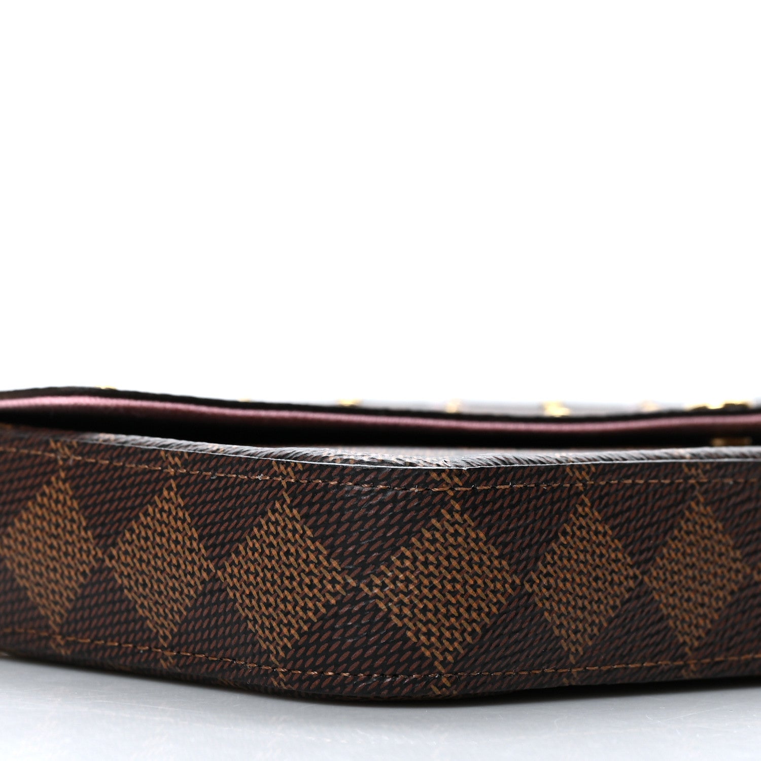 Louis Vuitton Damier Ebene Studded Pochette Felicie Chain Wallet 11 of 12