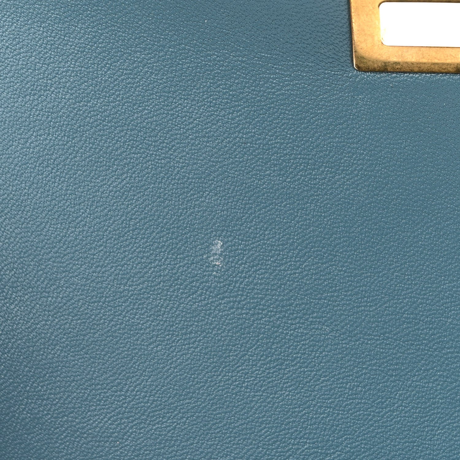 Celine Liege Calfskin Medium Classic Box Flap Bag Blue Slate 11 of 11