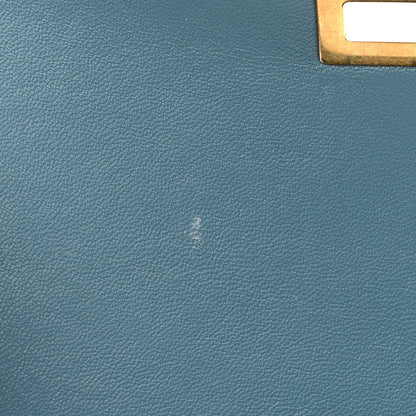 Celine Liege Calfskin Medium Classic Box Flap Bag Blue Slate 11 of 11