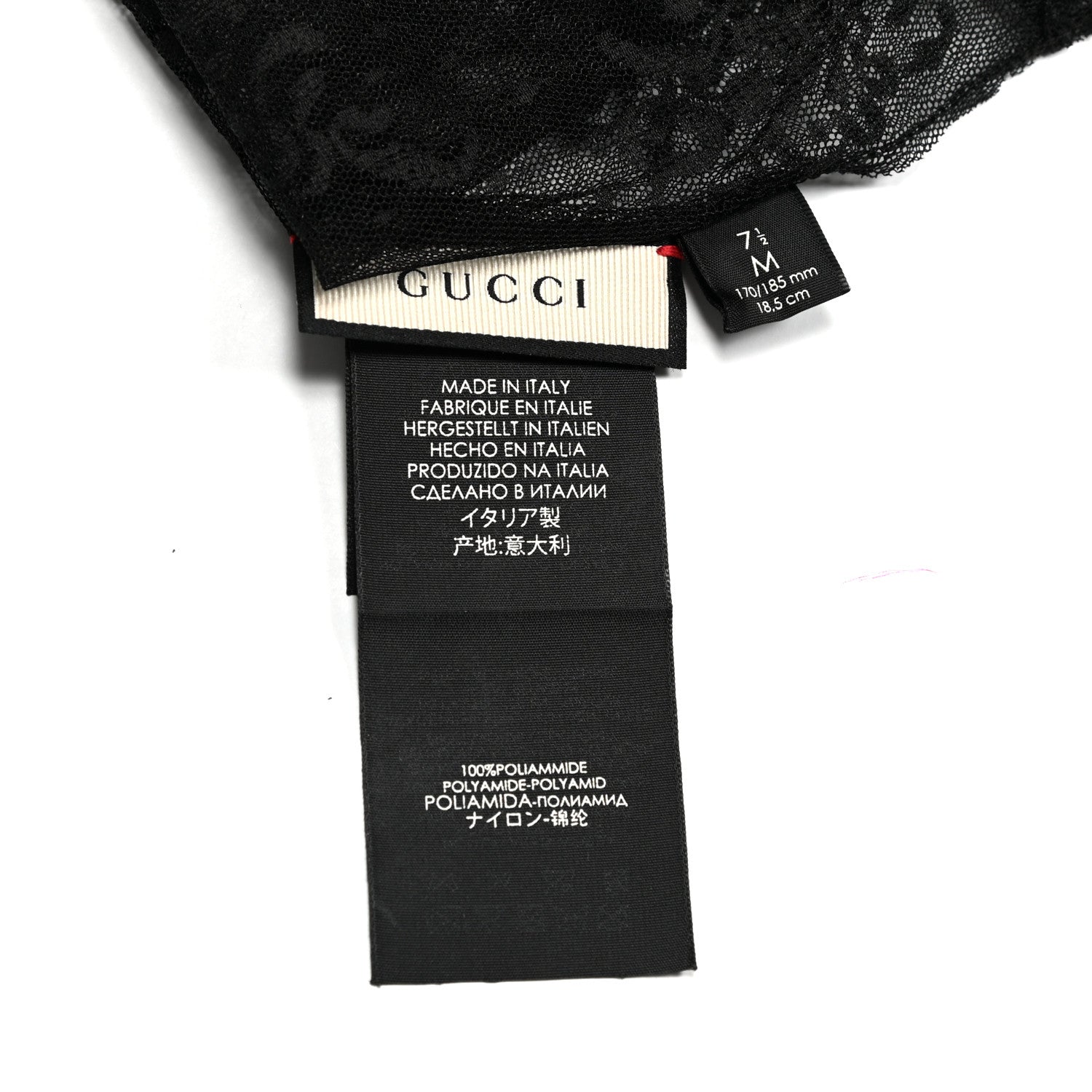 Gucci Lace Fingerless Gloves 7.5 Black 4 of 6