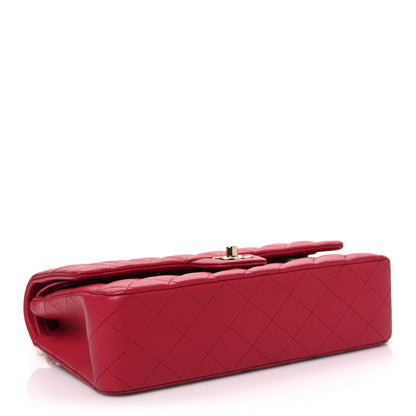 Chanel Lambskin Quilted Medium Double Flap Dark Pink 4 of 10