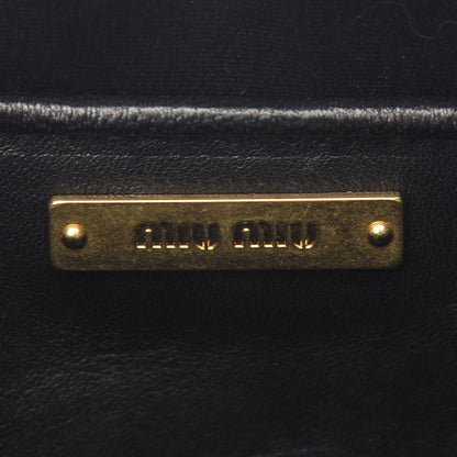 Miu Miu Nappa Matelasse Double Zip Pochette Clutch Black 9 of 9