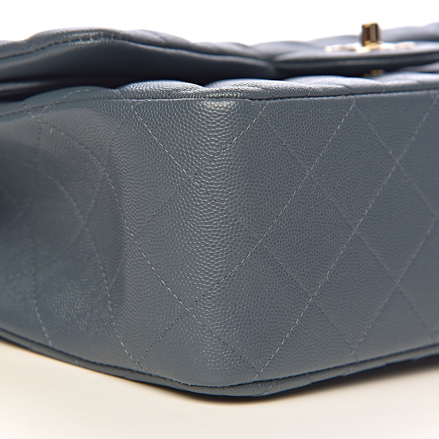 Chanel Caviar Quilted Jumbo Double Flap Dark Grey 9 of 11