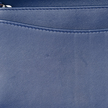 Chanel Lambskin Quilted Yen Wallet Dark Blue 12 of 13