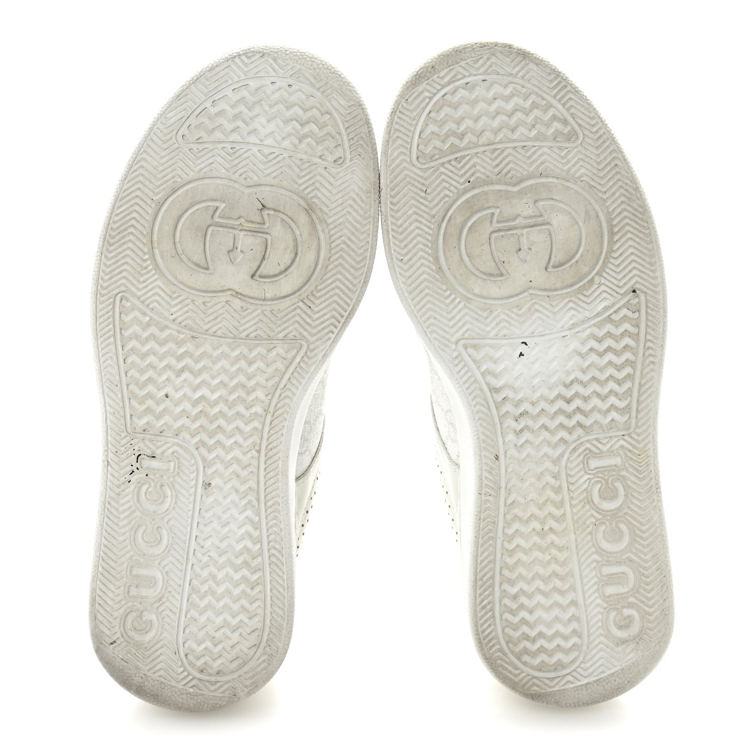 Gucci Calfskin GG Supreme Monogram Perforated Womens Platform 55mm Sneakers 37 Mystic White 6 of 8