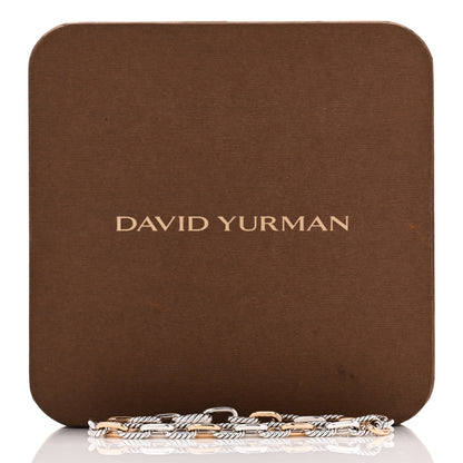 David Yurman Sterling Silver 18K Yellow Gold 5.5mm DY Madison Link Chain Bracelet 5 of 5