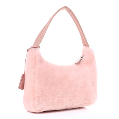 Prada Shearling Mini Re-Edition 2000 Bag Orchidea 3 of 10