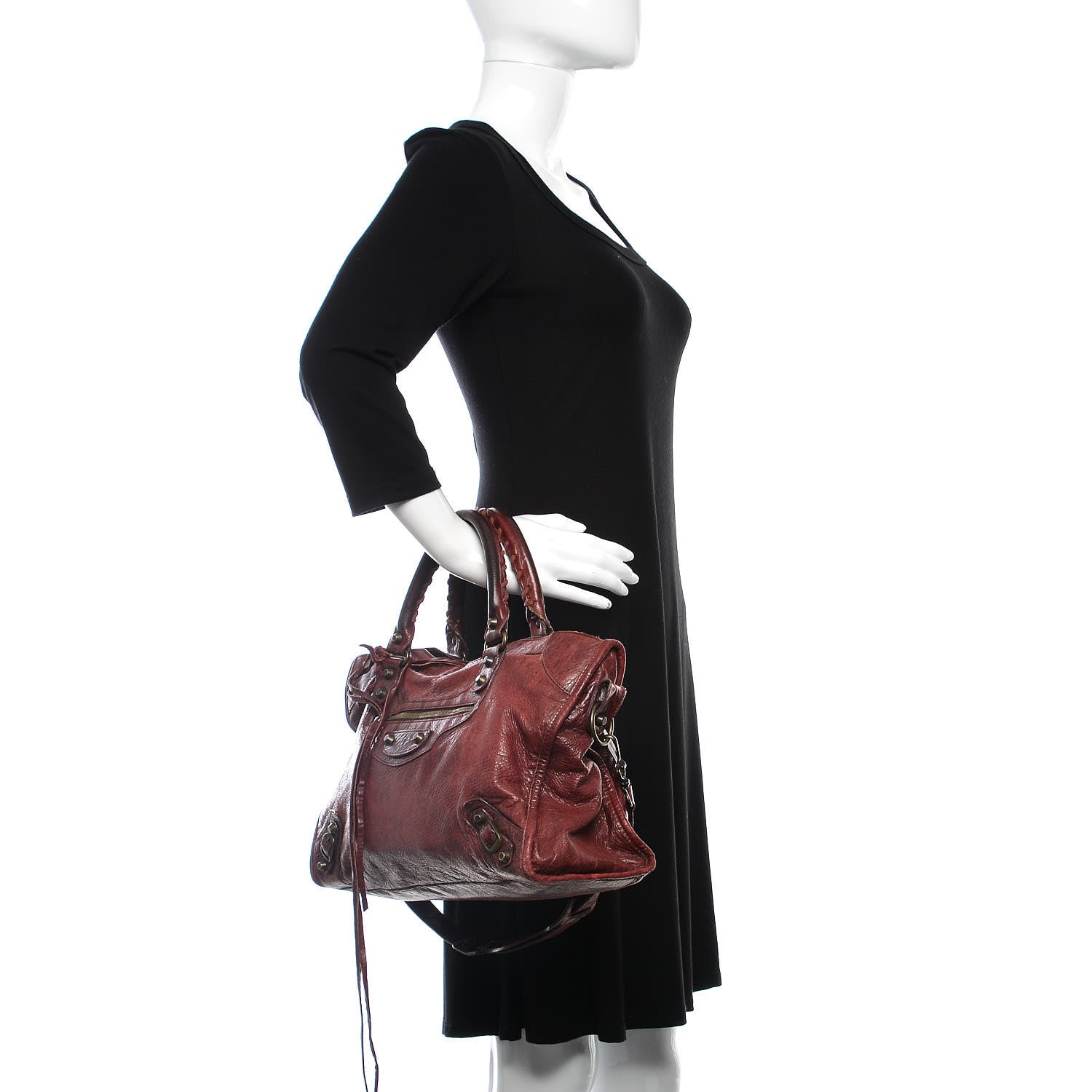 Balenciaga Agneau Classic Hardware City Bordeaux 3 of 15