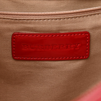 Burberry Patent Nova Check Medium Melbury Tote Red 6 of 16