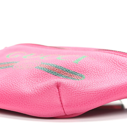 Gucci Grained Calfskin Small Logo Belt Bag Box Pink Green 10 of 10
