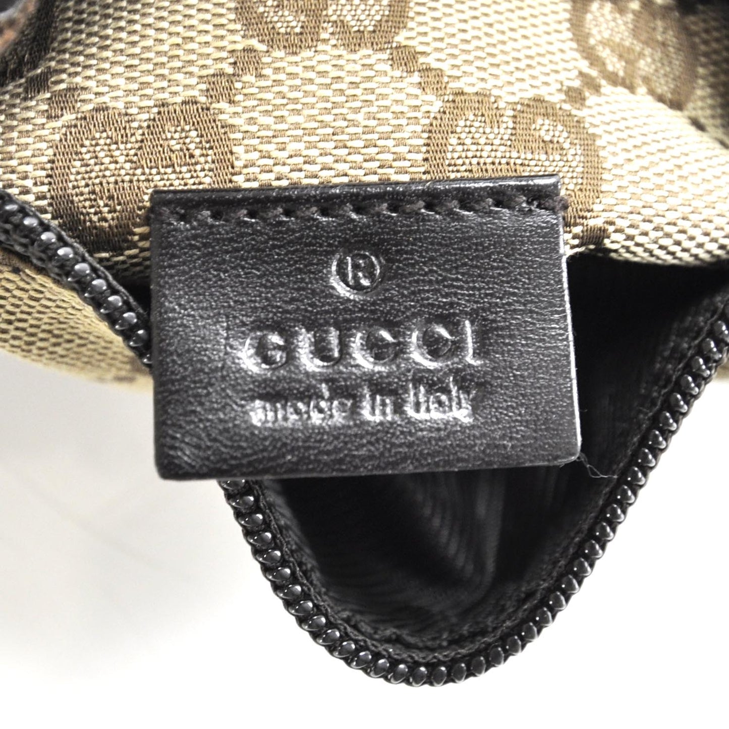 GG Monogram Web Double Pocket Belt Bag Ebony