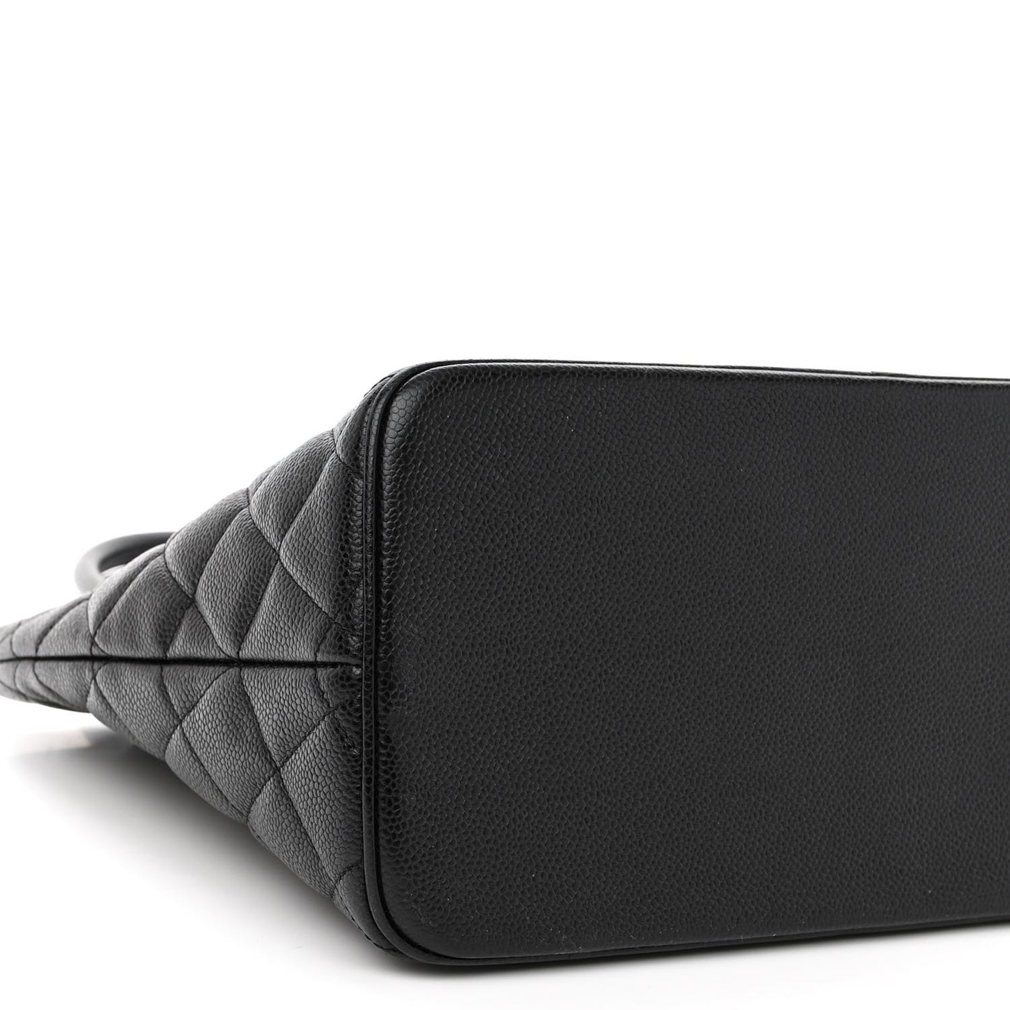 Caviar Quilted Medallion Tote Black