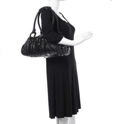Burberry Calfskin Quilted Manor Satchel Black 2 of 18
