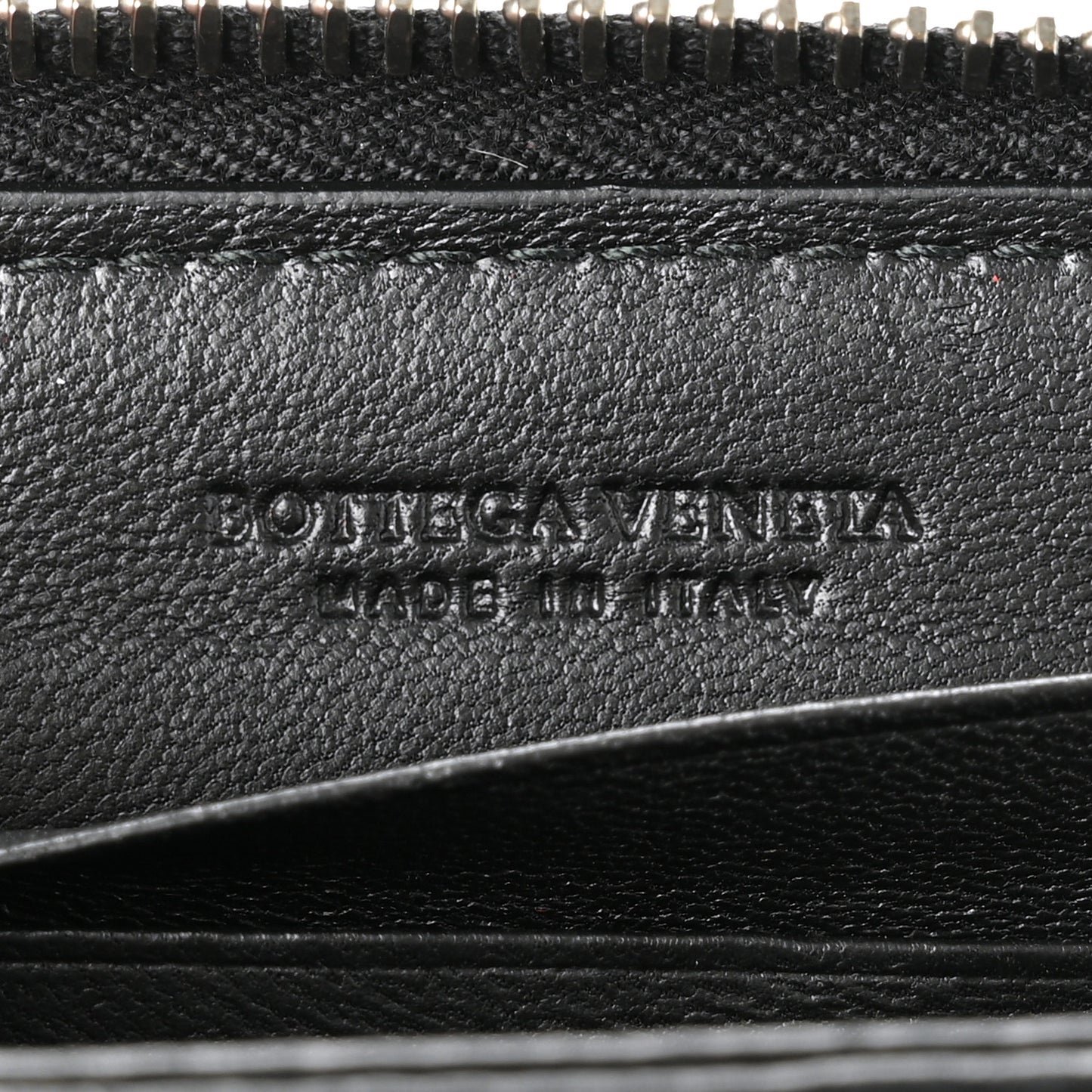 Nappa Intrecciato Zip Around Coin Purse Black