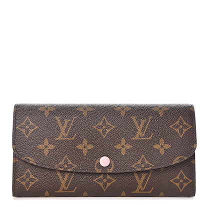 Louis Vuitton Monogram Emilie Wallet Rose Ballerine 1 of 8