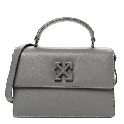 Off-White Saffiano Jitney 1.4 Top Handle Bag Grey 1 of 14
