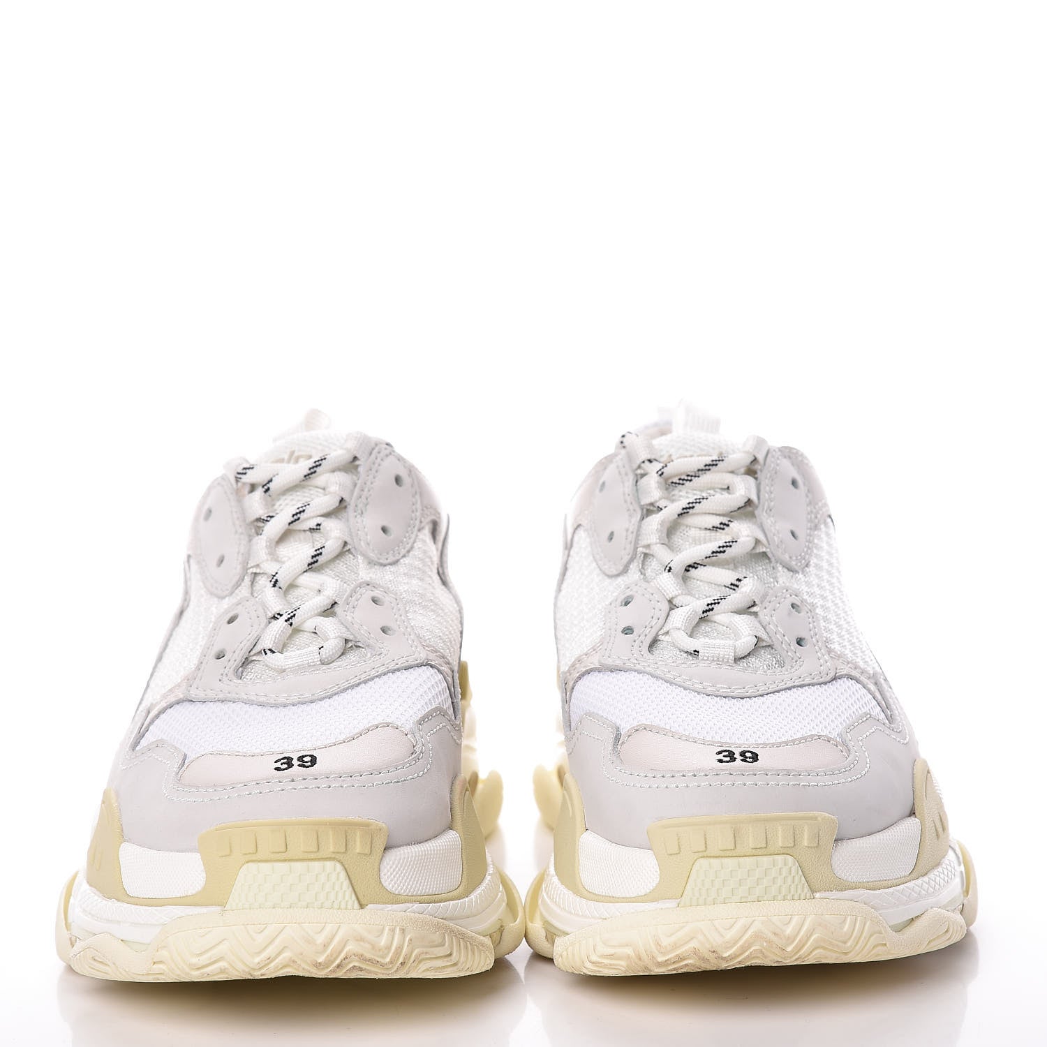 Balenciaga Fabric Mesh Mens Triple S Sneakers 39 White 2 of 24