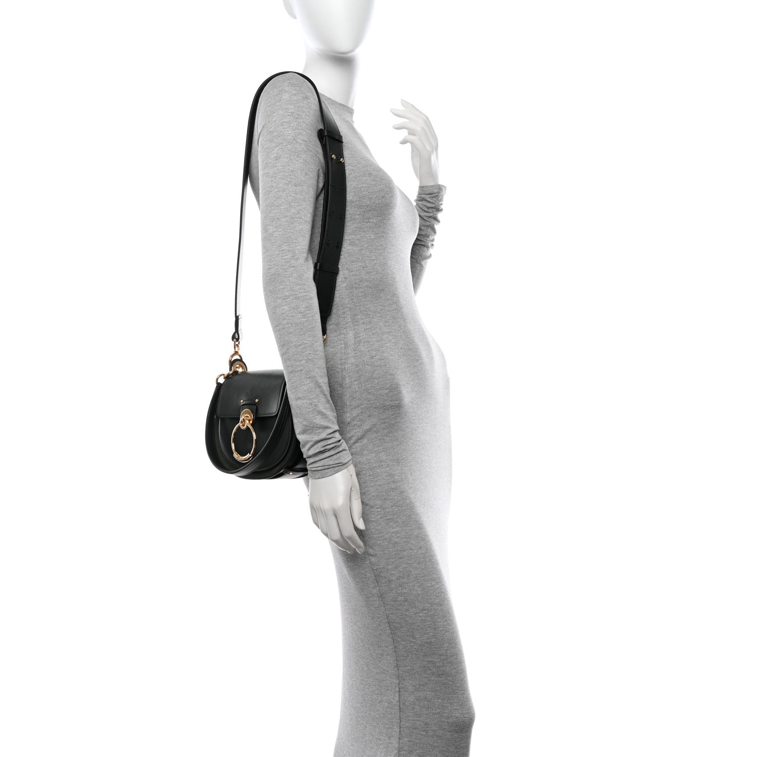 Chloe Calfskin Suede Small Tess Bag Deep Forest 2 of 12