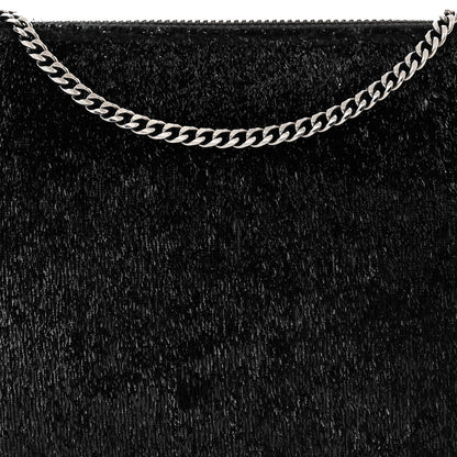 Christian Louboutin Patent Velour Loubila Chain Clutch Black 7 of 9