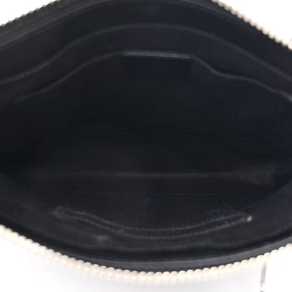 Gucci GG Supreme Monogram Web Small Flat Messenger Bag Black Grey 5 of 13