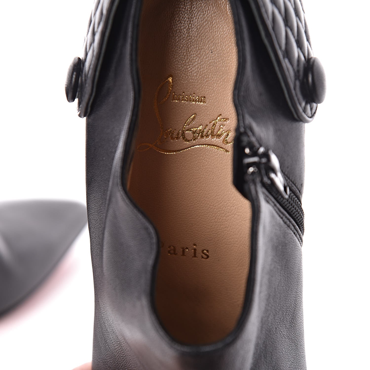 Christian Louboutin Nappa Huguette 100 Ankle Boots 38.5 Black 6 of 10