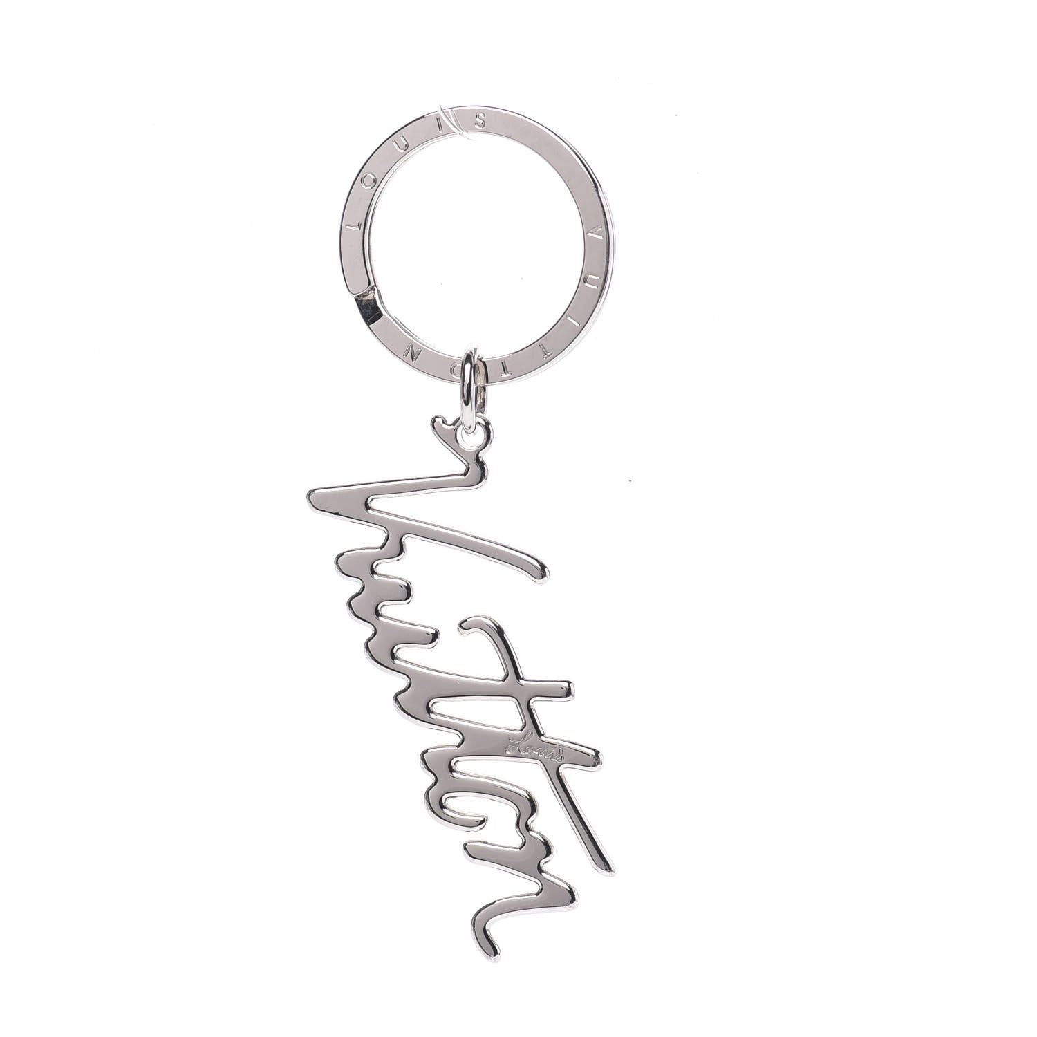 Louis Vuitton Metal Autograph Key Holder Silver 1 of 3
