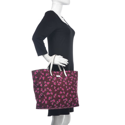 Gucci Canvas Heartbeat Print Medium Tote New Wine 2 of 11