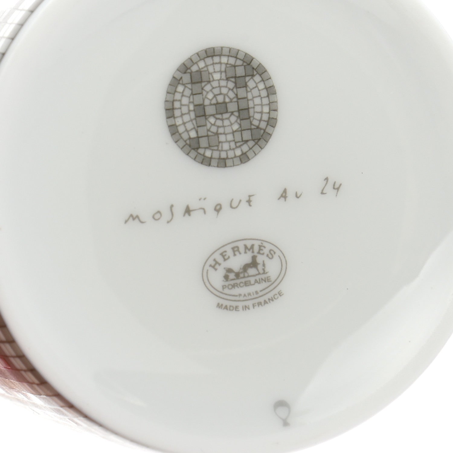 Hermes Porcelain Mosaique au 24 Coffee Cup and Saucer Set of 2 9 of 10